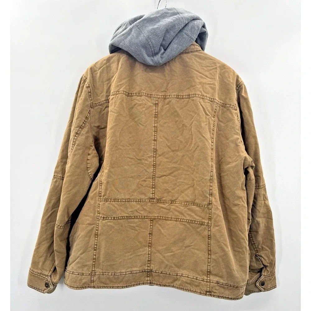 Levis Jacket Mens Commuter Trucker Jacket Coat XL Hood Sherpa Lined Grunge